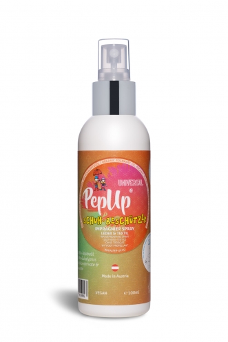 Pep*Up KIDS & CARE Universal Leder & Textil Imprägnier Spray Schuh-Beschützer  mit Bio Rosmarin & Bio-Eukalyptus